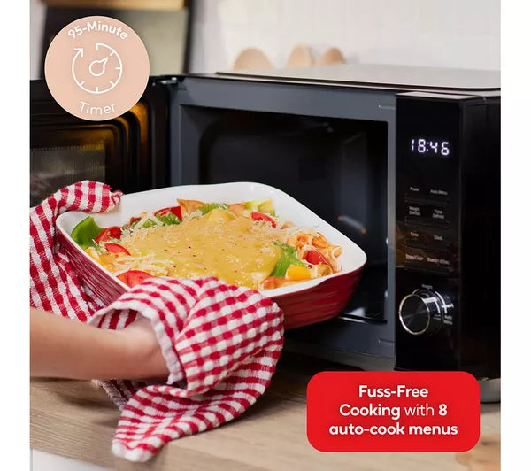 Russell Hobbs 23L Flatbed Digital Microwave 800W with 8 Auto-Cook Menus - Black | RHFM2365B