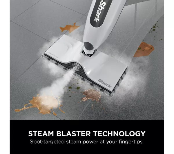 Shark SteamSpot Steam Mop with Steam Blaster Technology, 500ml Tank and 5.5m Cord | S2001UK