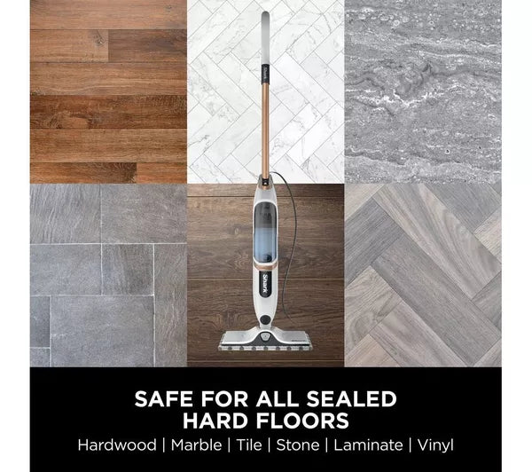 Shark SteamSpot Steam Mop with Steam Blaster Technology, 500ml Tank and 5.5m Cord | S2001UK