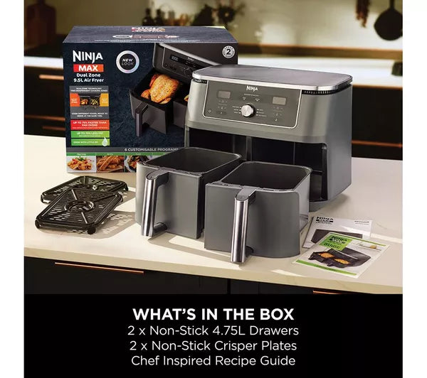 Ninja MAX 6-in-1 Dual Zone Air Fryer 9.5L | DZ400UK