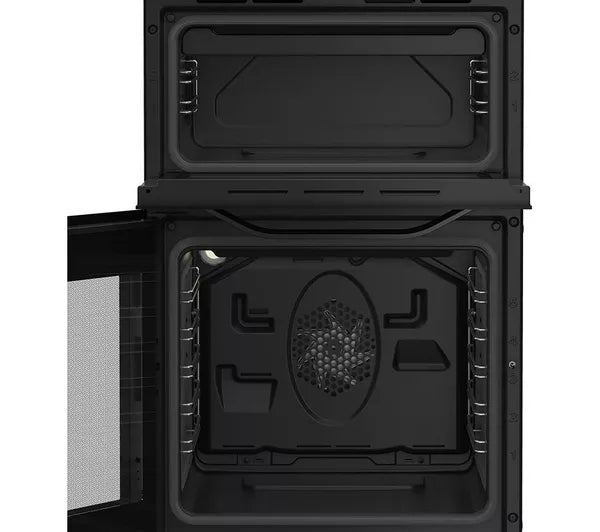 Hotpoint 50cm Freestanding Electric Double Cooker with Ceramic Hob – Black | HDE5VDCB