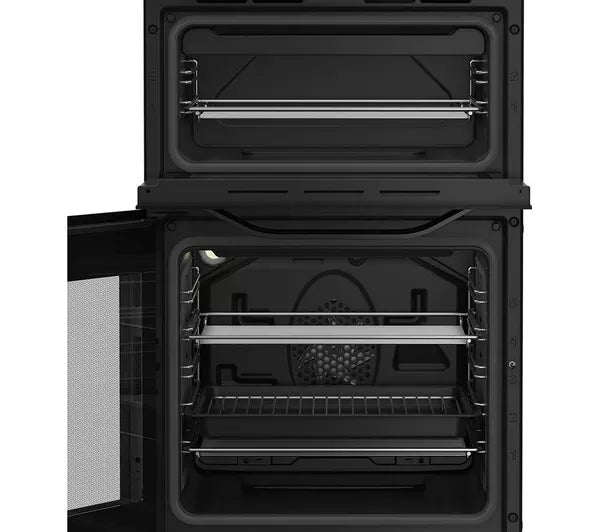 Hotpoint 50cm Freestanding Electric Double Cooker with Ceramic Hob – Black | HDE5VDCB