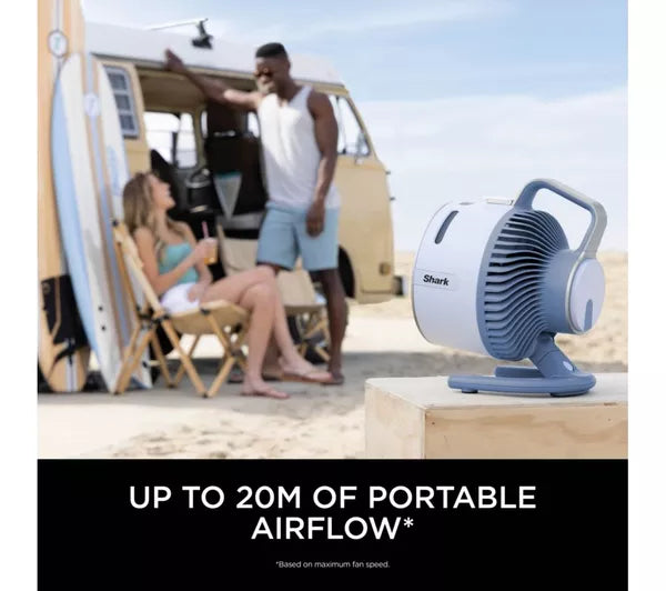 Shark FlexBreeze HydroGo Cordless Misting Fan with 150ml Tank - Glacier Blue | FA050UKBL