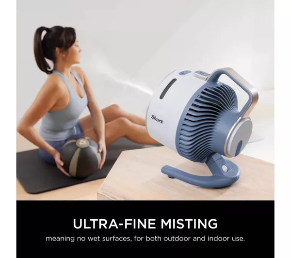 Shark FlexBreeze HydroGo Cordless Misting Fan with 150ml Tank - Glacier Blue | FA050UKBL