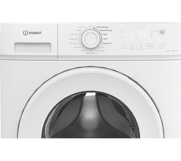 Indesit MyTime 8kg 1400rpm Washing Machine - White | IMA864MYTIMEUK