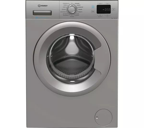 Indesit 9KG 1400 Spin Washing Machine - Silver | IP946SPUSH&GOUK