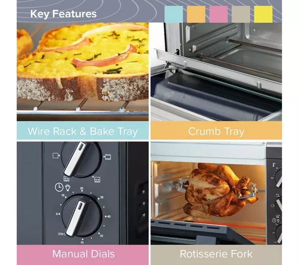 Quest Rotisserie Electric Mini Oven - Black | 35389