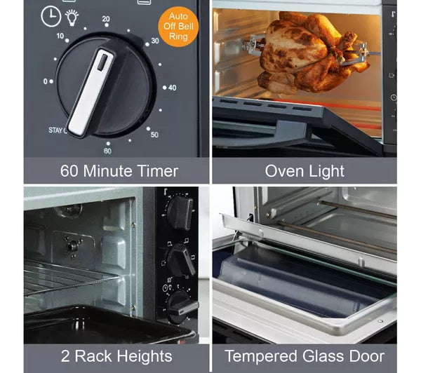 Quest Rotisserie Electric Mini Oven - Black | 35389