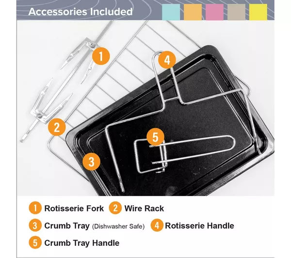 Quest Rotisserie Electric Mini Oven - Black | 35389