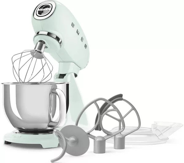 Smeg 50's Style 1000W 10 Speed Stand Mixer - Pastel Green | SMG SMF05PGUK