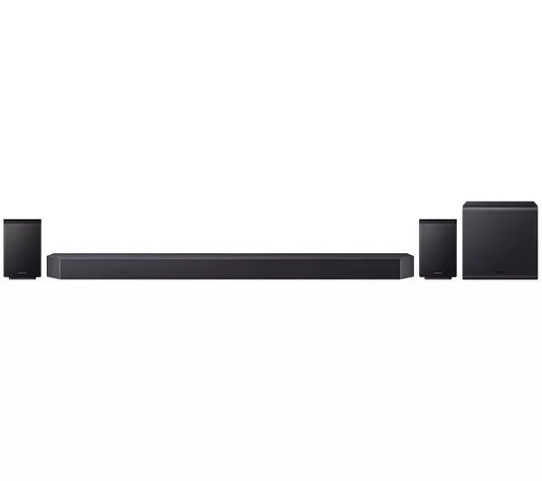 Samsung Q-Series HW-Q990H 11.1.4ch Dolby Atmos Soundbar with Wireless Subwoofer and Rear Speakers - Black | HW-Q990H/XU