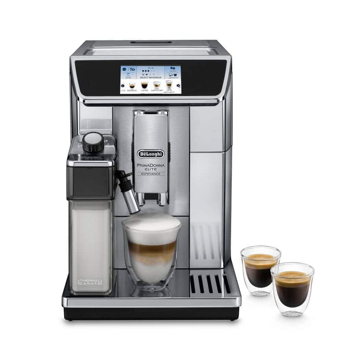 Delonghi PrimaDonna Elite Experience Bean to Cup Coffee Maker - Metal Silver || ECAM650.85.MS