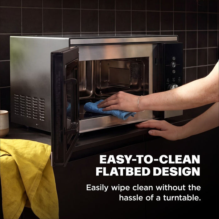 Ninja CRISPi 2-in-1 Flatbed Microwave & Air Fryer with FusionCrisp, 13 Functions - Silver | MW101UK