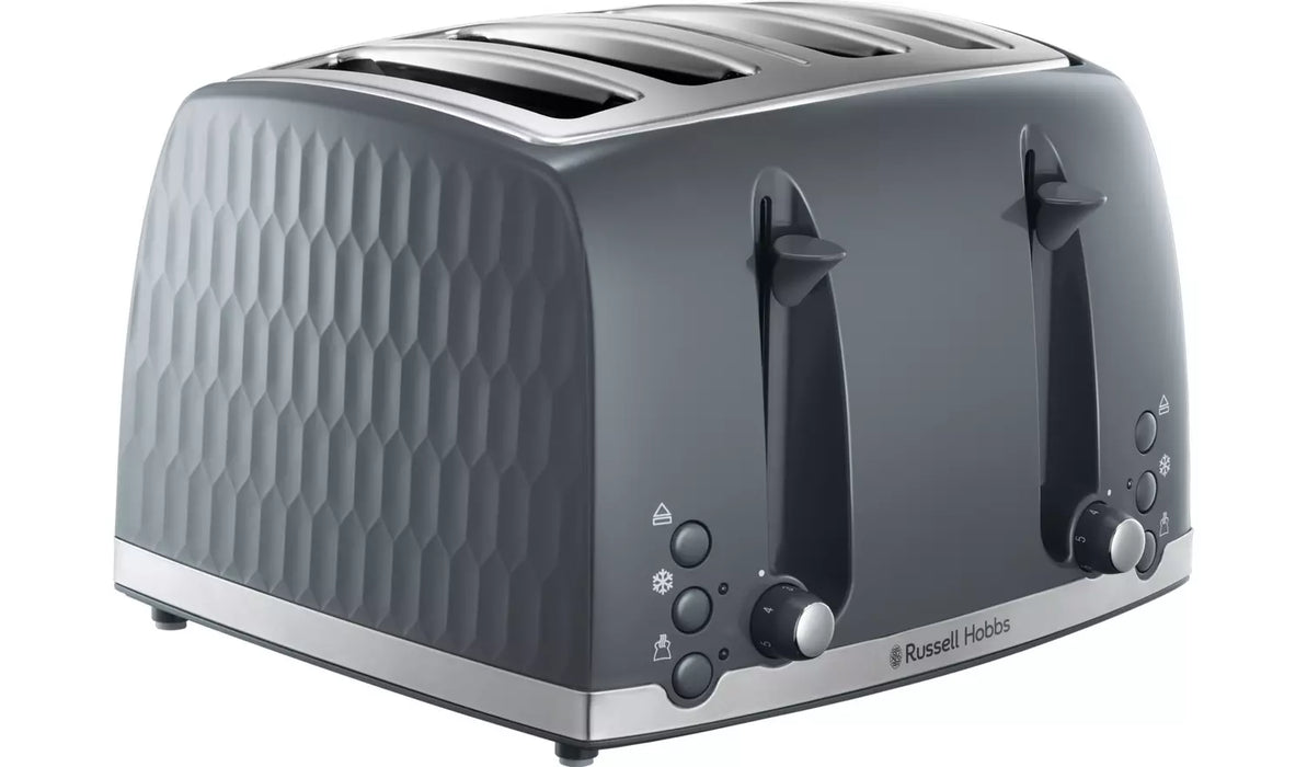 Russell Hobbs Honeycomb 4 Slice Toaster - Grey | 26073