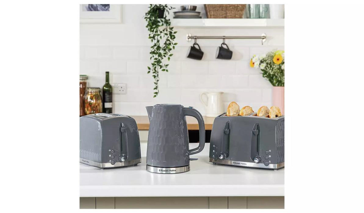 Russell Hobbs Honeycomb 4 Slice Toaster - Grey | 26073