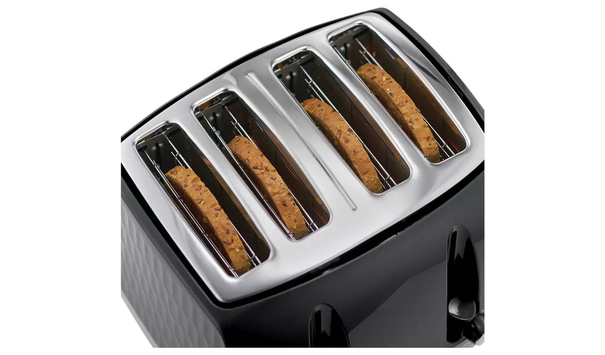 Russell Hobbs Honeycomb 4 Slice Toaster - Black | 26071