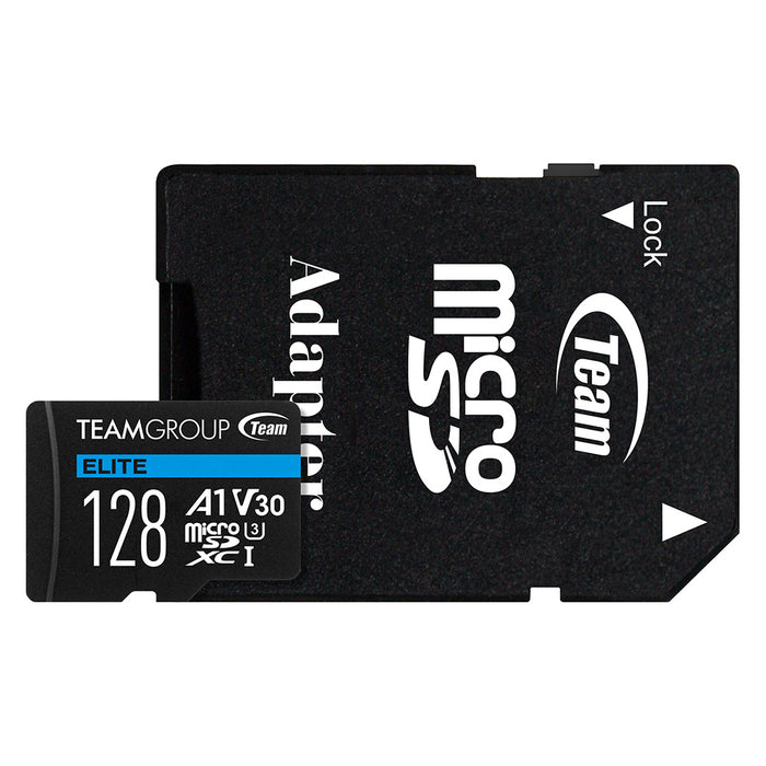 Team 128gb Elite Micro SDXC UHS-I U3 V30 A1 Memory Card | UDX128IV3A13
