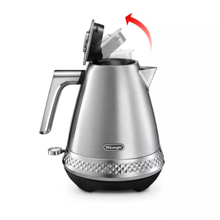 DeLonghi Diadema Platinum 1.7L Kettle - Brushed Steel | KBV3001.M
