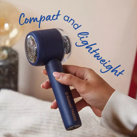 Russell Hobbs Revive Cordless Fabric Shaver and Lint Remover USB-C - Midnight Blue | 27660/RH