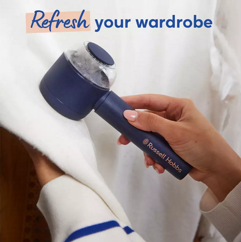 Russell Hobbs Revive Cordless Fabric Shaver and Lint Remover USB-C - Midnight Blue | 27660/RH