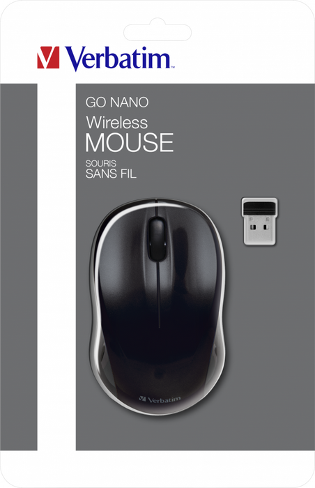 Verbatim GO NANO Wireless Laser Mouse - Black || 49042