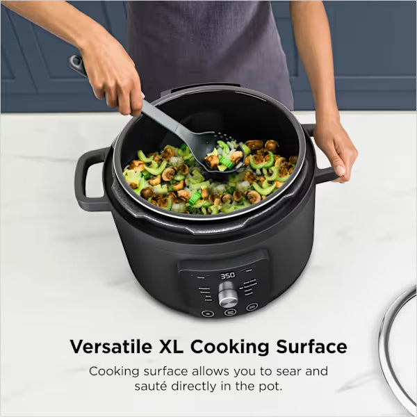 Ninja HyperHeat 6L 9-in-1 Pressure Cooker and Rice Cooker 1200W - Black | PC201UK