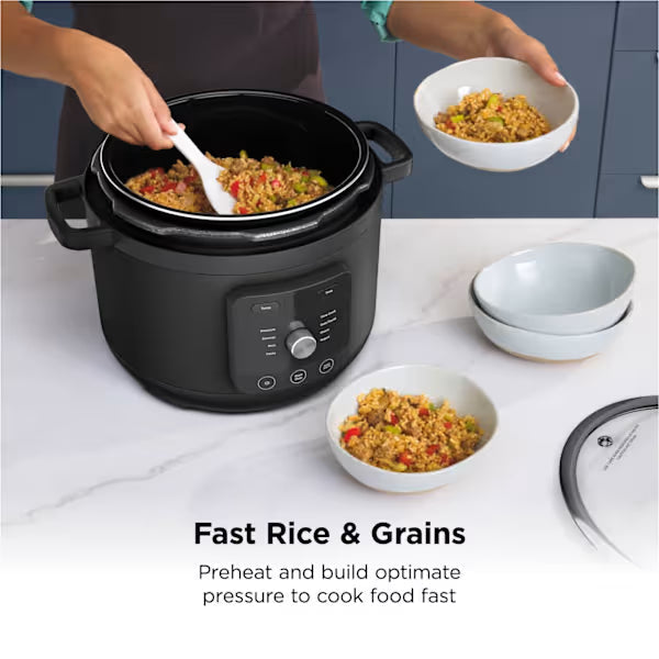 Ninja HyperHeat 6L 9-in-1 Pressure Cooker and Rice Cooker 1200W - Black | PC201UK