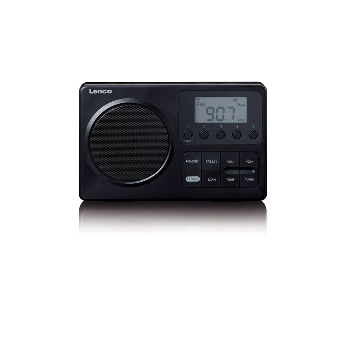 Lenco Compact Portable FM Radio With LCD Display - Black | MPR-035