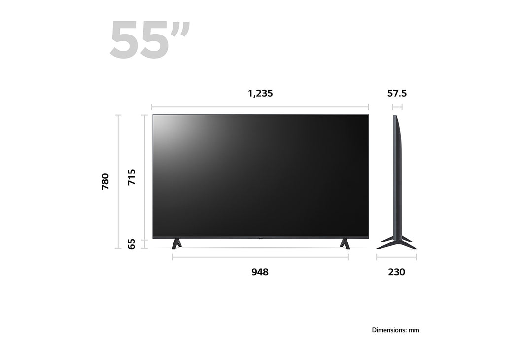 LG UR78 55" Smart 4K Ultra HD HDR LED TV (2023) | 55UR78006LK.AEK