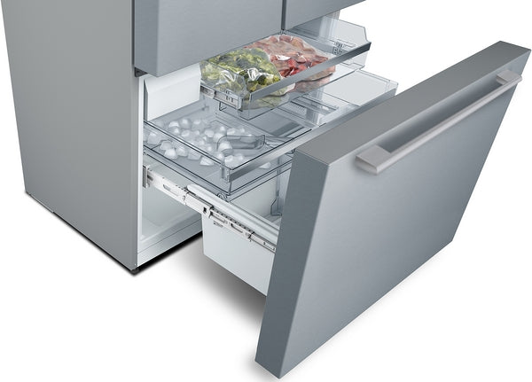 Bosch Series 8, French Door Bottom freezer, multi door, 183 x 90.5 cm, Brushed steel anti-fingerprint | BSH KFF96PIEP