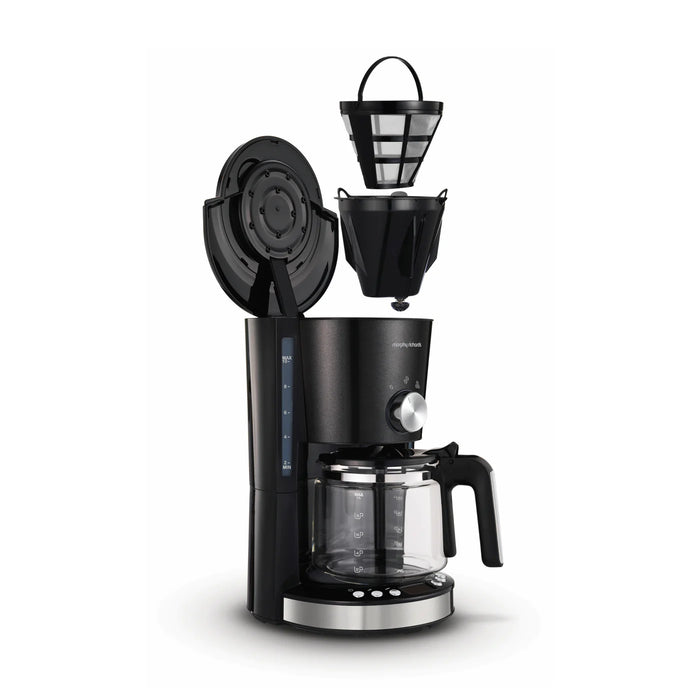 Morphy Richards Evoke Filter Coffee Machine, 1.25L Capacity - Black || 162520