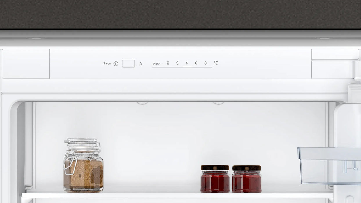 Neff N 30, built-in fridge-freezer with freezer at bottom, 177.2 x 54.1 cm, sliding hinge | BSH KI5871SE0G