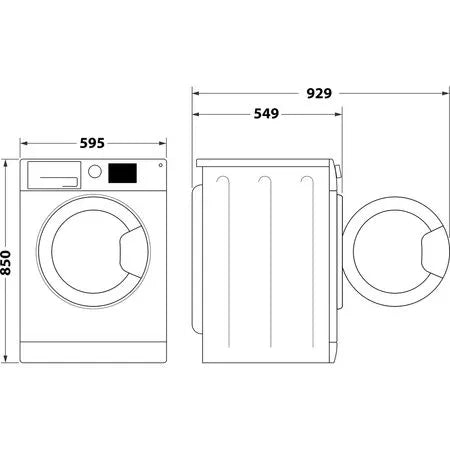 Indesit 8/6kg 1400 Spin Freestanding Washer Dryer - White | EWDE861483WUK