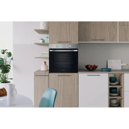 Indesit Click&Clean Electric Single Fan Oven - Stainless Steel | IO233XUK