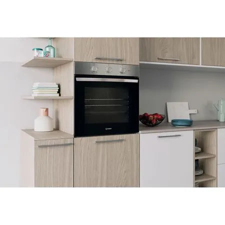 Indesit Click&Clean Electric Single Fan Oven - Stainless Steel | IO233XUK