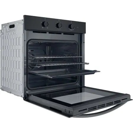 Indesit Click&Clean IO 233 B UK Electric Single Fan Oven - Black | IO233BUK