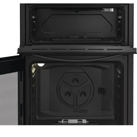 INDESIT 60cm Gas Double Cooker - Black | IDG6GB