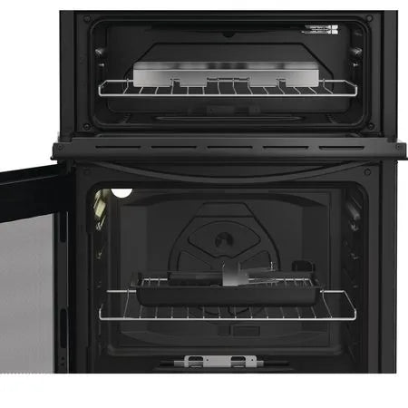 INDESIT 60cm Gas Double Cooker - Black | IDG6GB