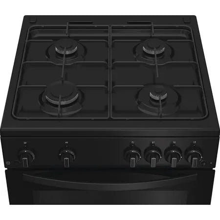 INDESIT 60cm Gas Double Cooker - Black | IDG6GB