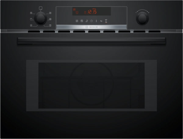 Bosch Series 4, Built-in microwave oven with hot air, 60 x 45 cm - Black | BSH CMA583MB0B