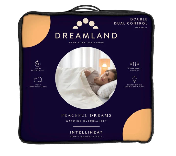 DREAMLAND Heated Overblanket *OPEN BOX* Dreamland Peaceful Dreams Double Dual Control Overblanket | 16925 IRWINS MEGASTORE