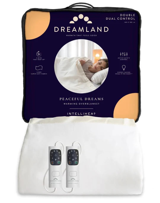 DREAMLAND Heated Overblanket *OPEN BOX* Dreamland Peaceful Dreams Double Dual Control Overblanket | 16925 IRWINS MEGASTORE