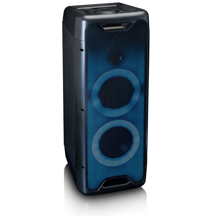 Lenco PA-200BK - Bluetooth Party Speaker with full front light animation, TWS function | PA-200BK