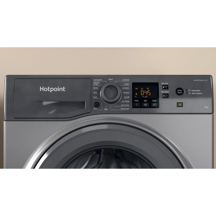 Hotpoint 9kg Freestanding Washing Machine - Graphite | NSWM945CGGUKN
