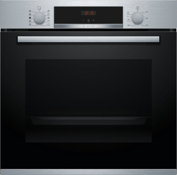 Bosch Series 4, Built-in oven with added steam function, 60 x 60 cm, Stainless steel | BSH HRS534BS0B