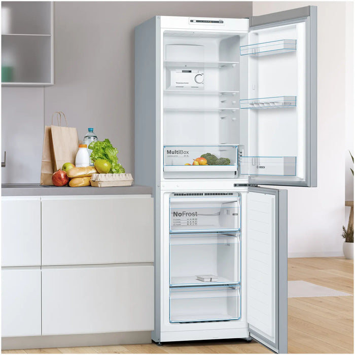 BOSCH Series 2 Freestanding Fridge Freezer - Stainless Steel | KGN34NLEAG