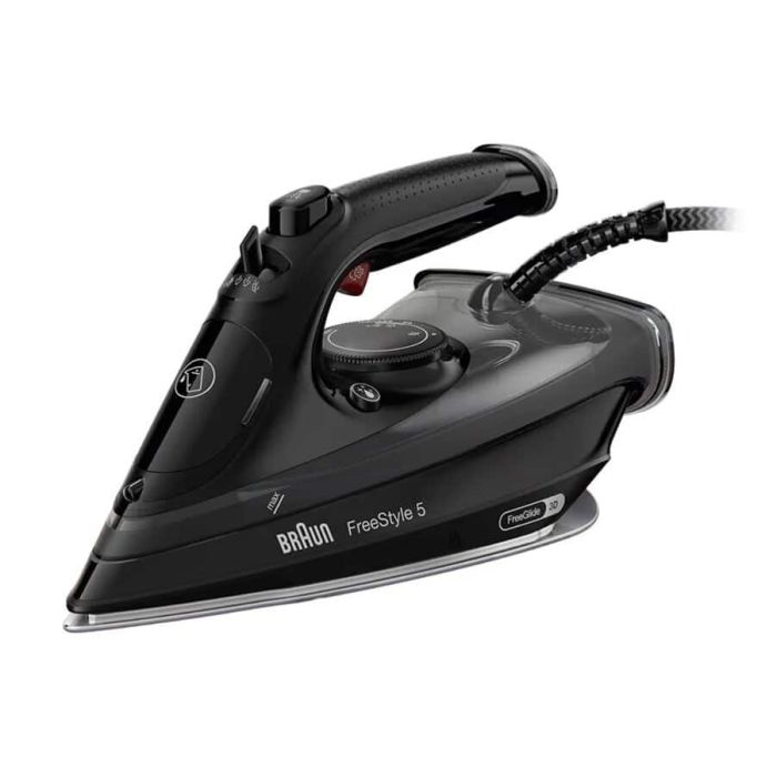 Braun TexStyle 5 Steam Iron with FreeGlide 3D SuperCeramic Soleplate, 300ml Tank and Anti-Drip - Black | SI5008BK