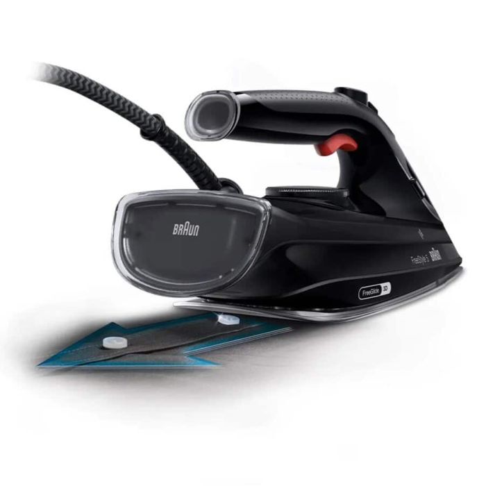 Braun TexStyle 5 Steam Iron with FreeGlide 3D SuperCeramic Soleplate, 300ml Tank and Anti-Drip - Black | SI5008BK