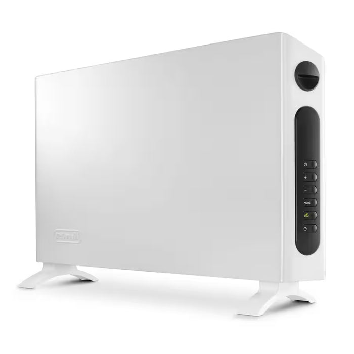 De'Longhi SlimStyle 2400W Slim Convector Heater with 24-Hour Timer, Digital Thermostat and Boost Fan - White | HSX4324E