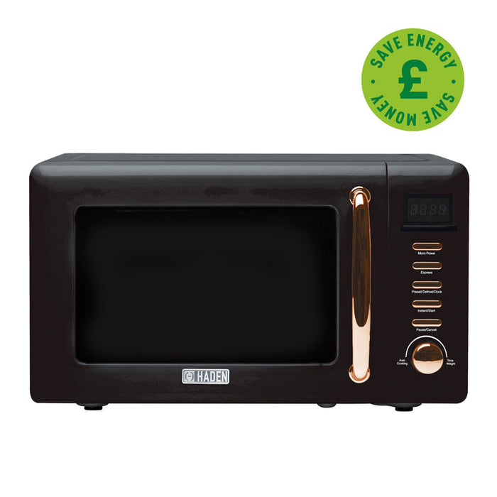 Haden 800W 20L Digital Microwave - Black & Copper | 197061